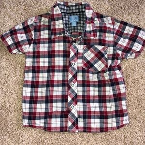 Boys flannel button down top